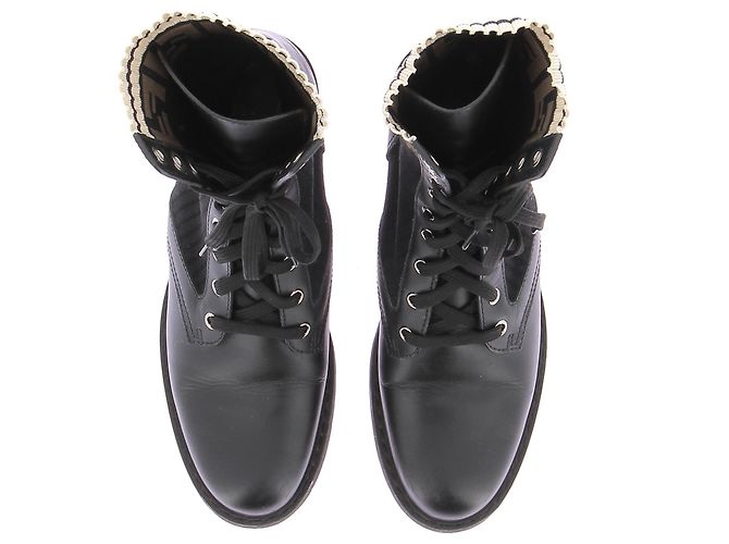 Fendi Stivaletti neri "Rockoko" Nero - vista 6