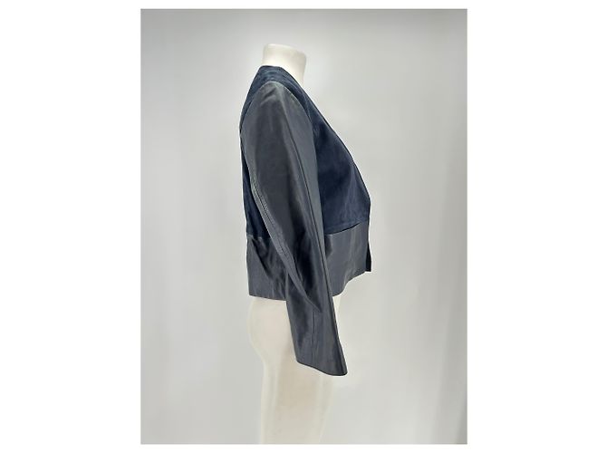Jigsaw Marinelederjacke Marineblau - Ansicht 3