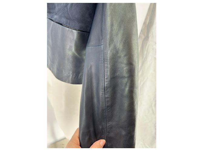 Jigsaw Marinelederjacke Marineblau - Ansicht 5