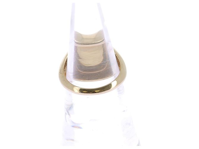 Autre Marque 14-karat solid gold signet ring with diamonds Golden - view 2