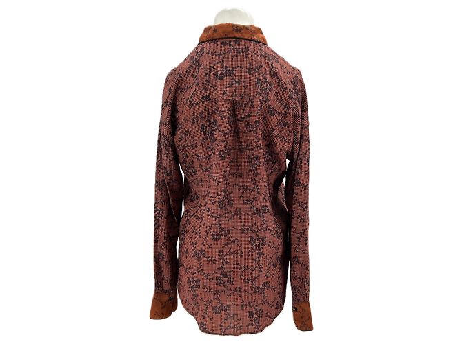 Blusa in seta Forte Forte Arancione e Nera - vista 2