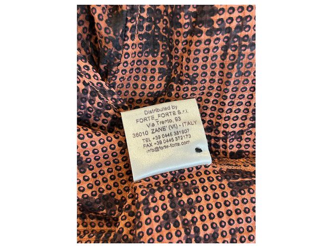Blusa in seta Forte Forte Arancione e Nera - vista 5