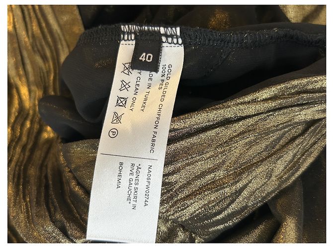 Autre Marque Goldener Rock aus Polyester Größe 40 - Ansicht 6