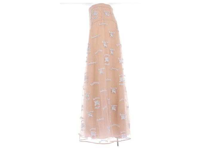 Burberry Falda de muselina y tul beige - vista 3