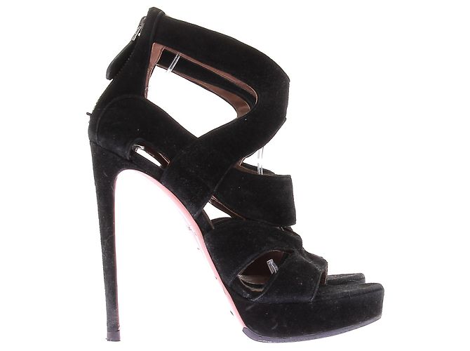 Décolleté Alaïa in suede nero 40 - vista 2