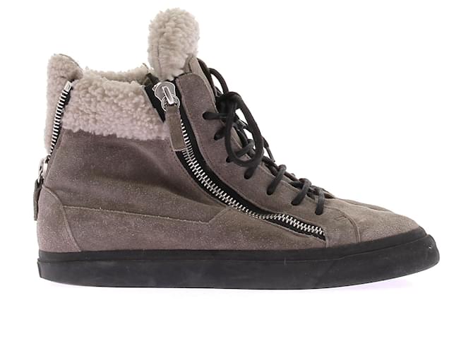 Giuseppe Zanotti Sneakers alte grigie Grigio - vista 3