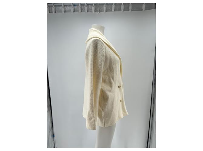 Massimo Dutti Ecru-Weste mit Knöpfen Beige - Ansicht 3