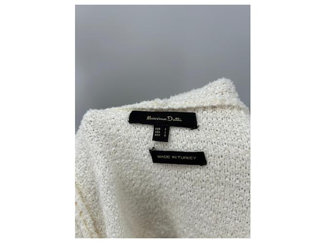 Massimo Dutti Ecru-Weste mit Knöpfen Beige - Ansicht 5