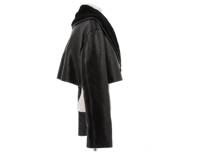 Magda Butrym Shearlingjacke Schwarz - Ansicht 3