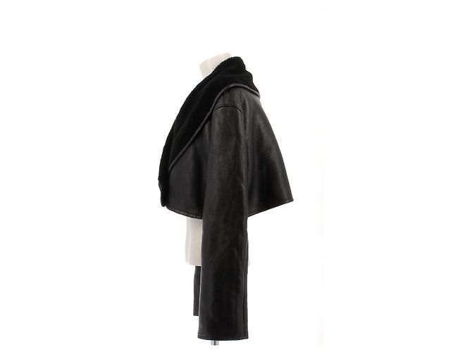 Magda Butrym Shearlingjacke Schwarz - Ansicht 4