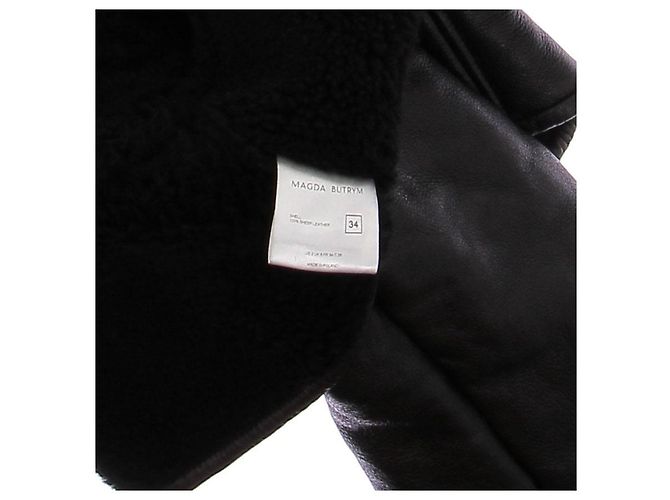 Magda Butrym Shearlingjacke Schwarz - Ansicht 6
