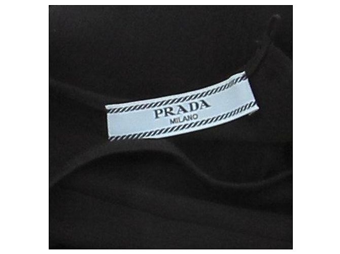 Prada Pantalones de Seda y Plumas Negro - vista 5
