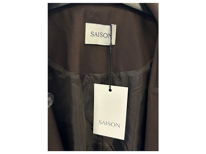 Autre Marque Abrigo largo marrón SAISON Castaño - vista 5