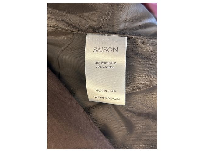 Autre Marque Abrigo largo marrón SAISON Castaño - vista 6