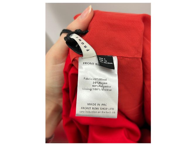 Autre Marque Front Row Shop Cape Kleid Rot - Ansicht 6