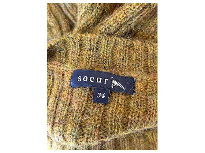 Soeur Wollpullover grün gelb - Ansicht 5