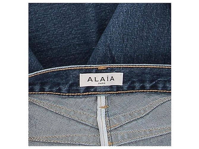 Jeans Alaïa in cotone blu - vista 5