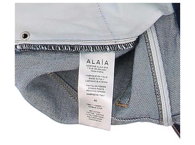 Jeans Alaïa in cotone blu - vista 6