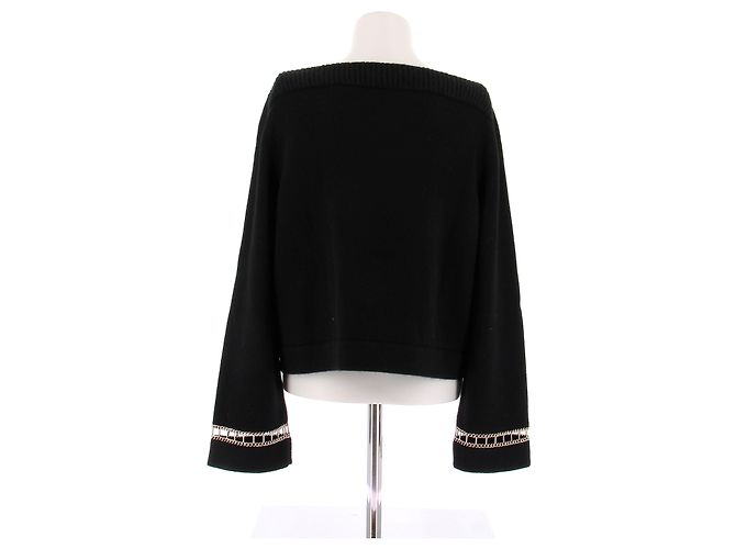 Chanel Suéter negro de cachemira con joyas - vista 2