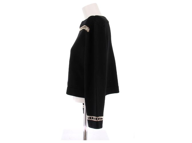 Chanel Suéter negro de cachemira con joyas - vista 4