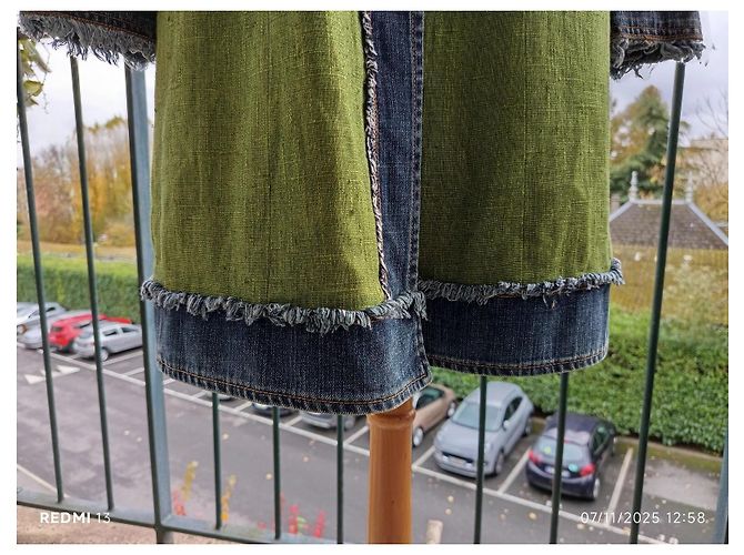 Cappotto Dolce & Gabbana in lino e cotone blu e verde - vista 6
