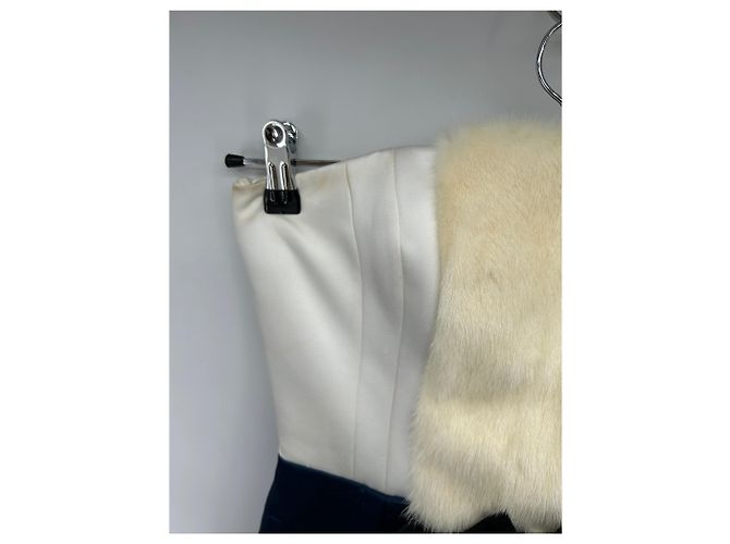 Paule Ka Abito lungo bianco, blu navy e nero - vista 4