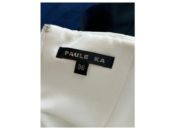 Paule Ka Abito lungo bianco, blu navy e nero - vista 5
