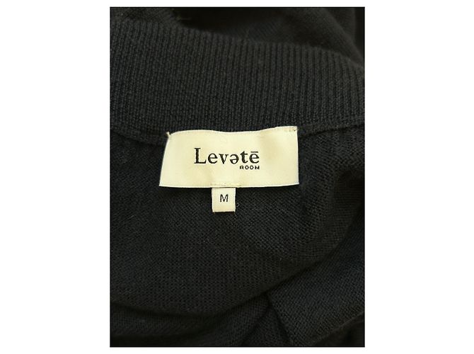 Autre Marque Falda larga negra de lana LEVETE ROOM Negro - vista 5