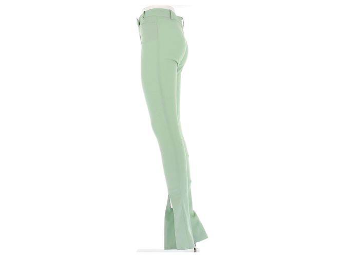 Attico Calça slim de lã Verde - vista 4