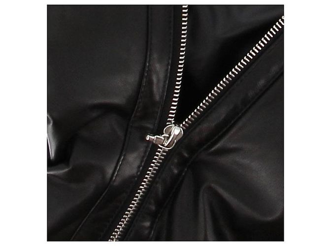 Louis Vuitton Schwarze Lederjacke mit abnehmbaren Ärmeln - Ansicht 5