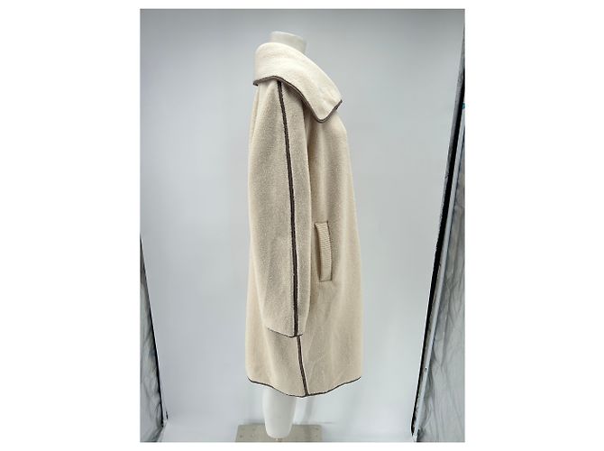 Autre Marque Abrigo largo de piel sintética Beige - vista 3