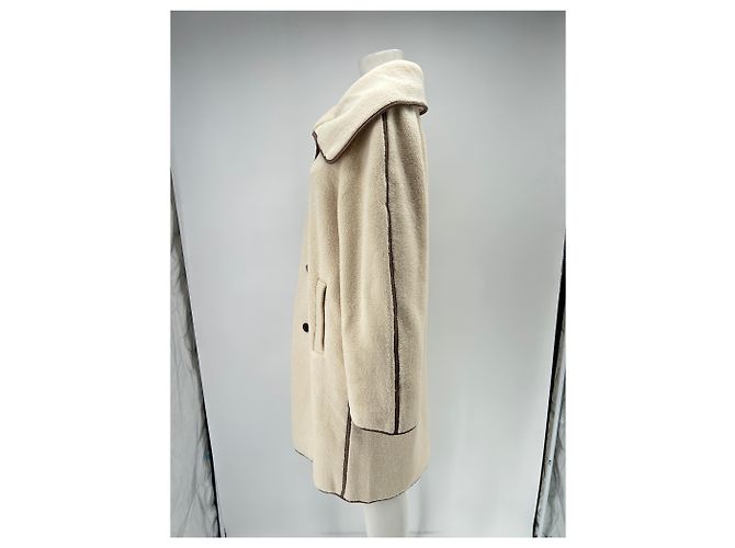 Autre Marque Abrigo largo de piel sintética Beige - vista 4
