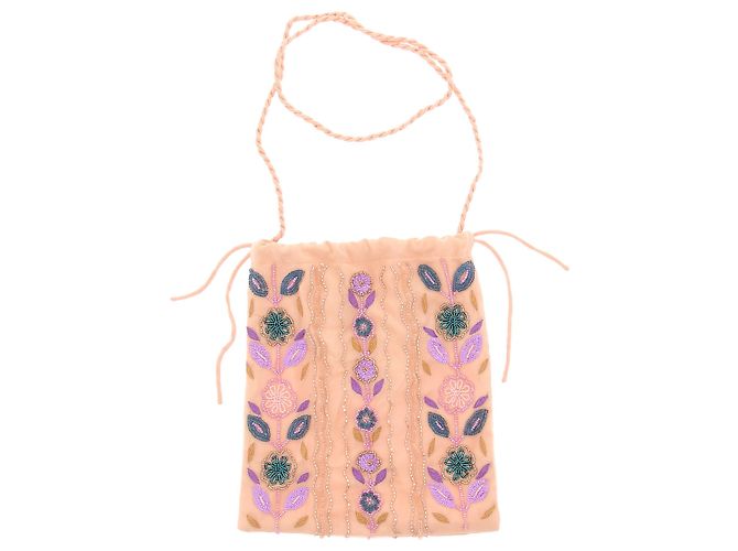 Antik Batik Pochette ricamata con perle "Zeniba" - vista 2