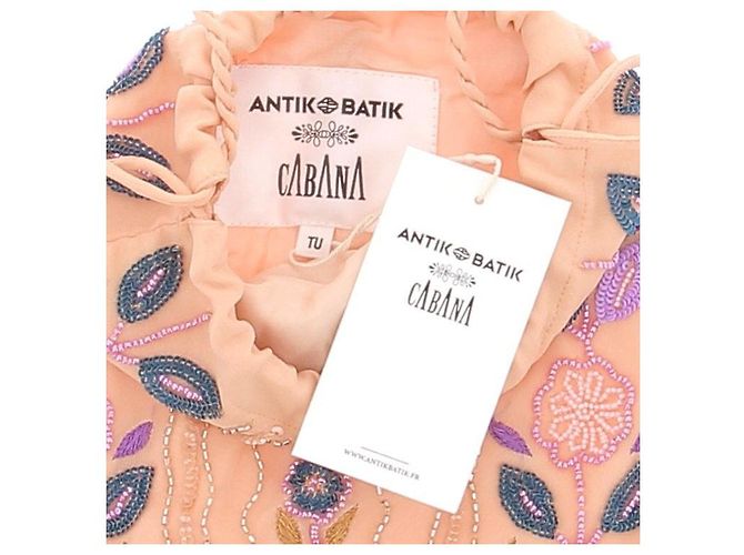 Antik Batik Pochette ricamata con perle "Zeniba" - vista 3