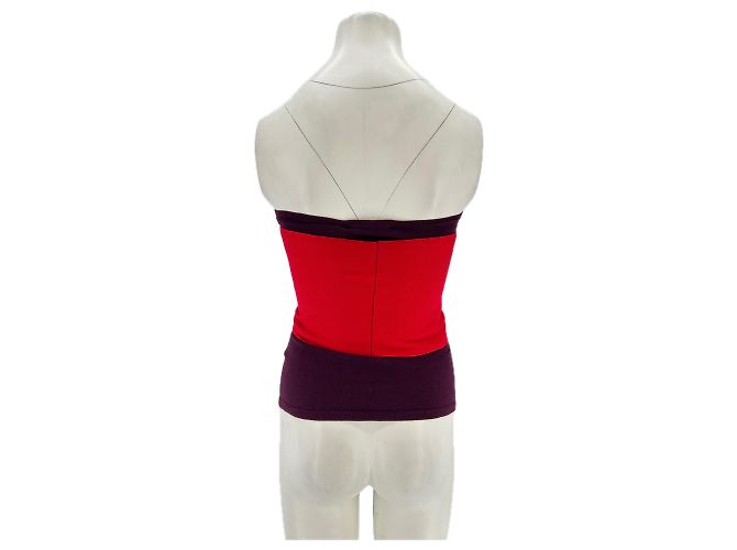Autre Marque Top bustier VICKY MONTANARI X PARFOIS Rosso e Bordeaux - vista 2