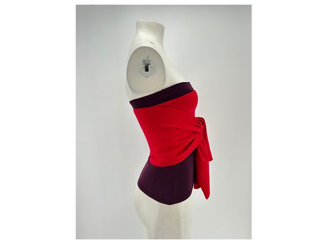 Autre Marque Top bustier VICKY MONTANARI X PARFOIS Rosso e Bordeaux - vista 3