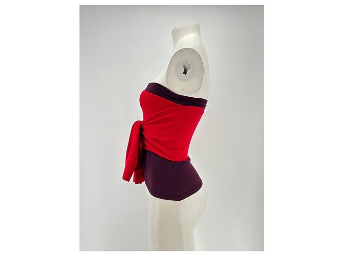Autre Marque Top bustier VICKY MONTANARI X PARFOIS Rosso e Bordeaux - vista 4