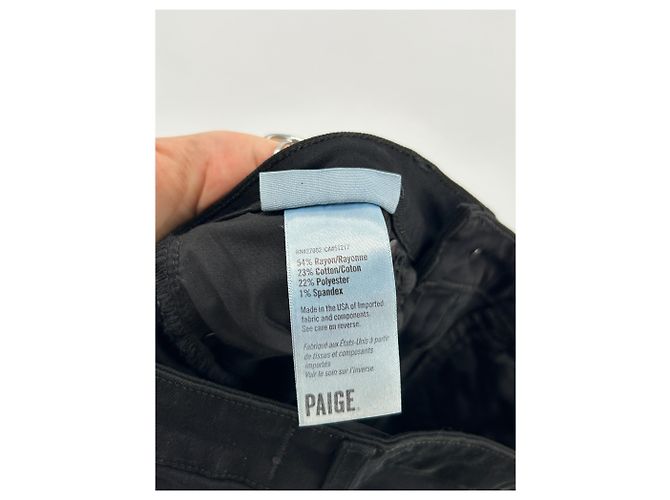Paige Jeans Jeans Paige neri in cotone taglia 26 Nero - vista 5