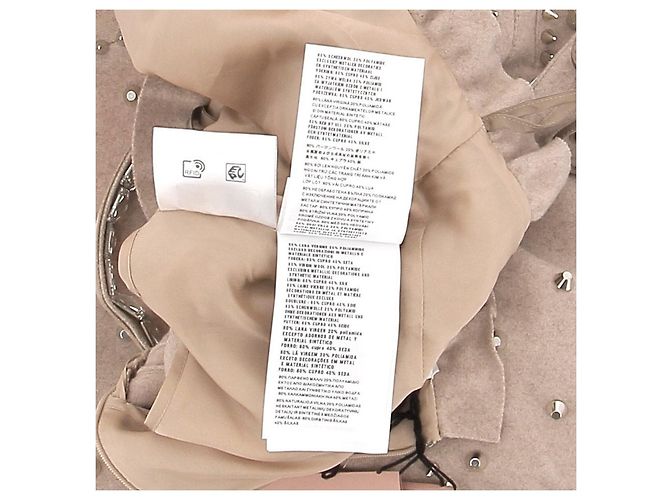 Miu Miu Vestido de lana con adornos Beige - vista 6