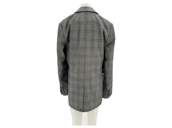 Michael Kors Grey Check Wool Blazer - view 2