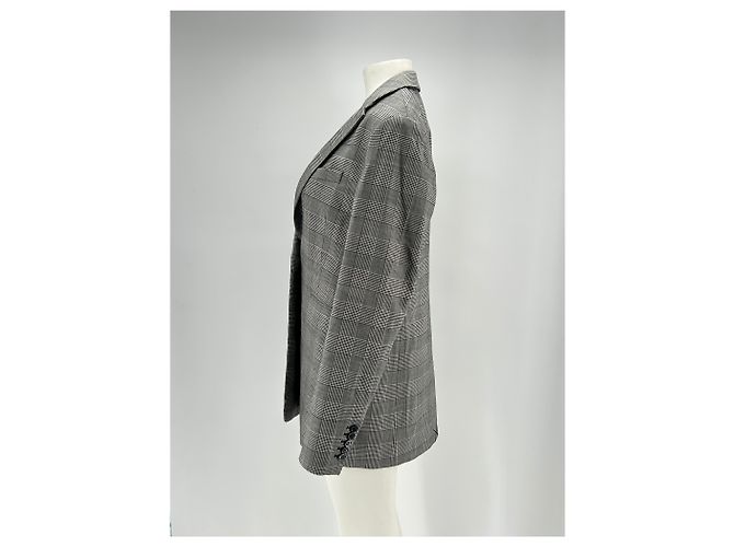 Michael Kors Grey Check Wool Blazer - view 4