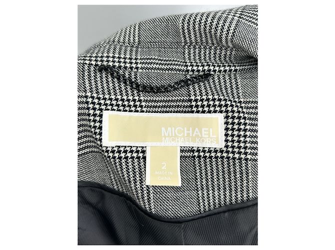 Michael Kors Grey Check Wool Blazer - view 5