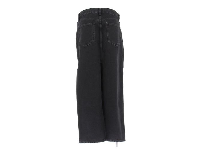 Frame Denim Falda larga de mezclilla negra Frame de algodón Talla 26 Negro - vista 2