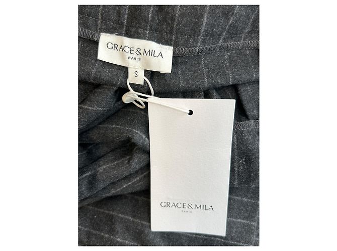 Autre Marque Pantalones de tenis a rayas grises GRACE & MILLA - vista 3