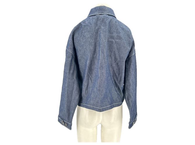 Giacca in denim grezzo blu Philippe Model Taglia 42 - vista 2