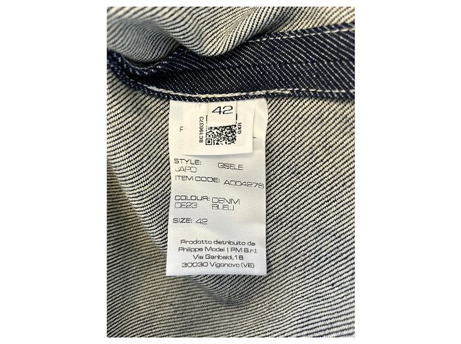 Giacca in denim grezzo blu Philippe Model Taglia 42 - vista 6