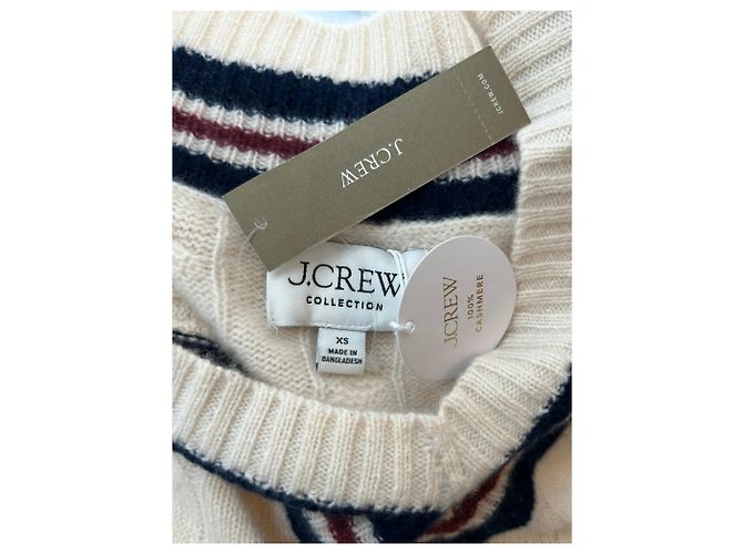 Suéter J.Crew de cashmere bege com decote em V XS - vista 5