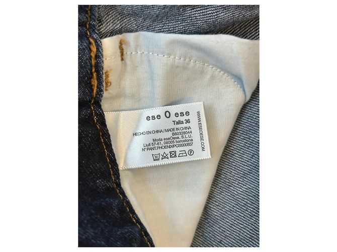 Autre Marque Jeans grezzi ESE O ESE blu in cotone taglia 36 - vista 4