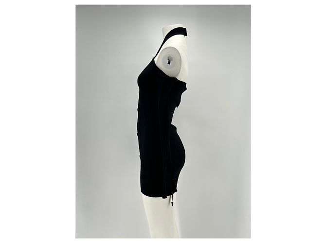 Autre Marque Vestido corto negro con hombros descubiertos ANDREA DAMO - vista 4