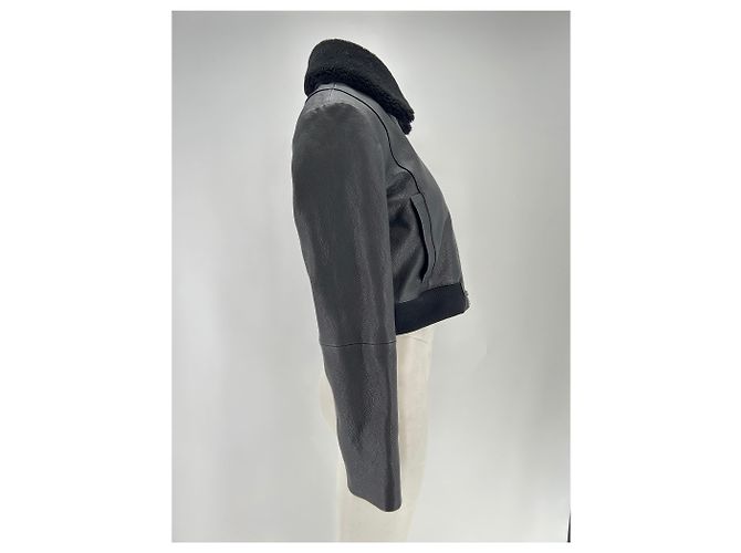 Vince Lederjacke Schwarz S - Ansicht 3